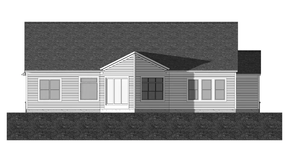 The Royalton house plan, exterior view 3